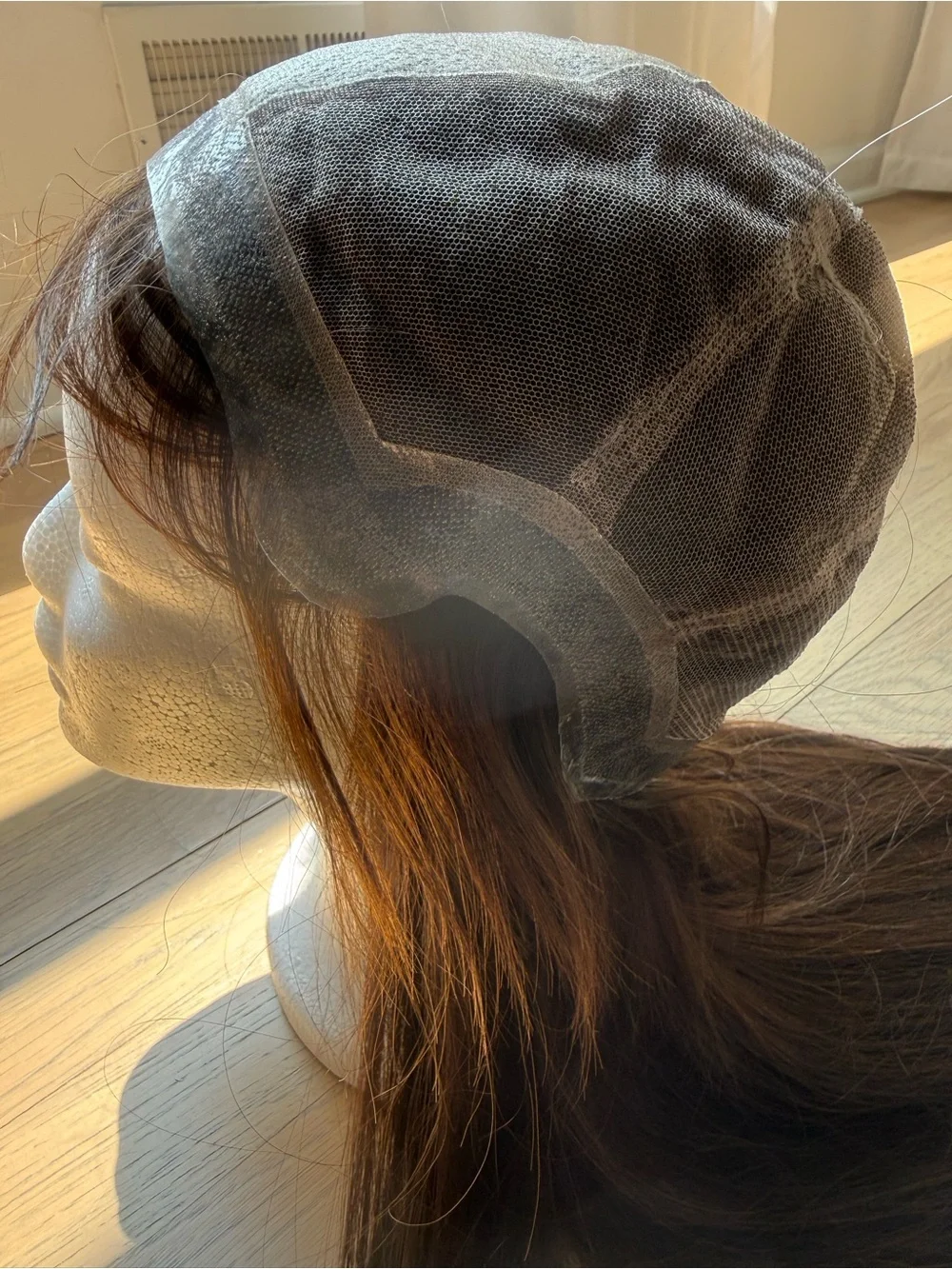 Human Hair wig dark brown
